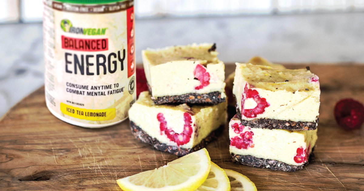 Raspberry Lemon Energy Squares