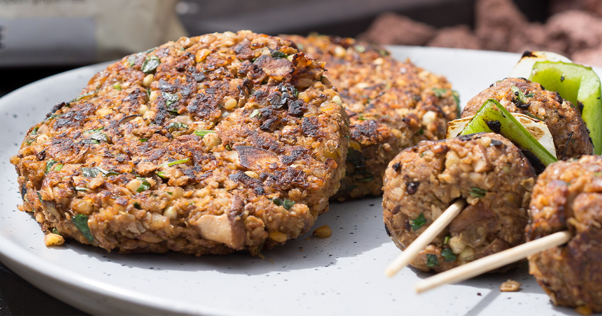 black lentil vegan burger