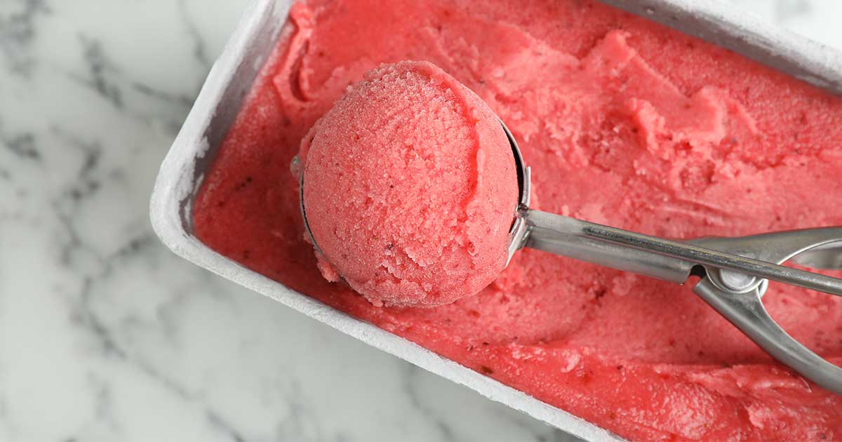 homemade strawberry watermelon ice cream