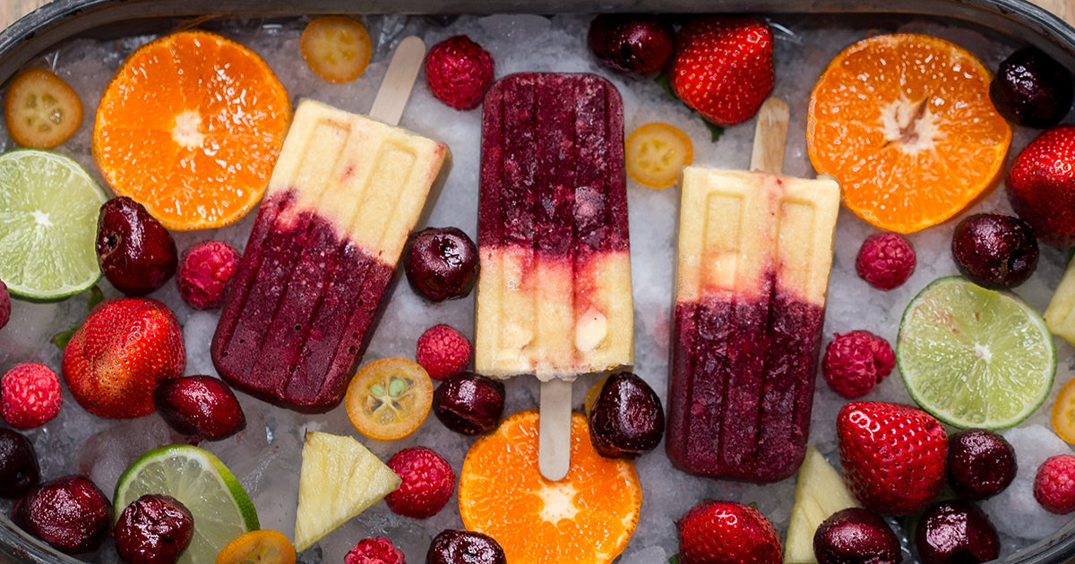 popsicles and fruit