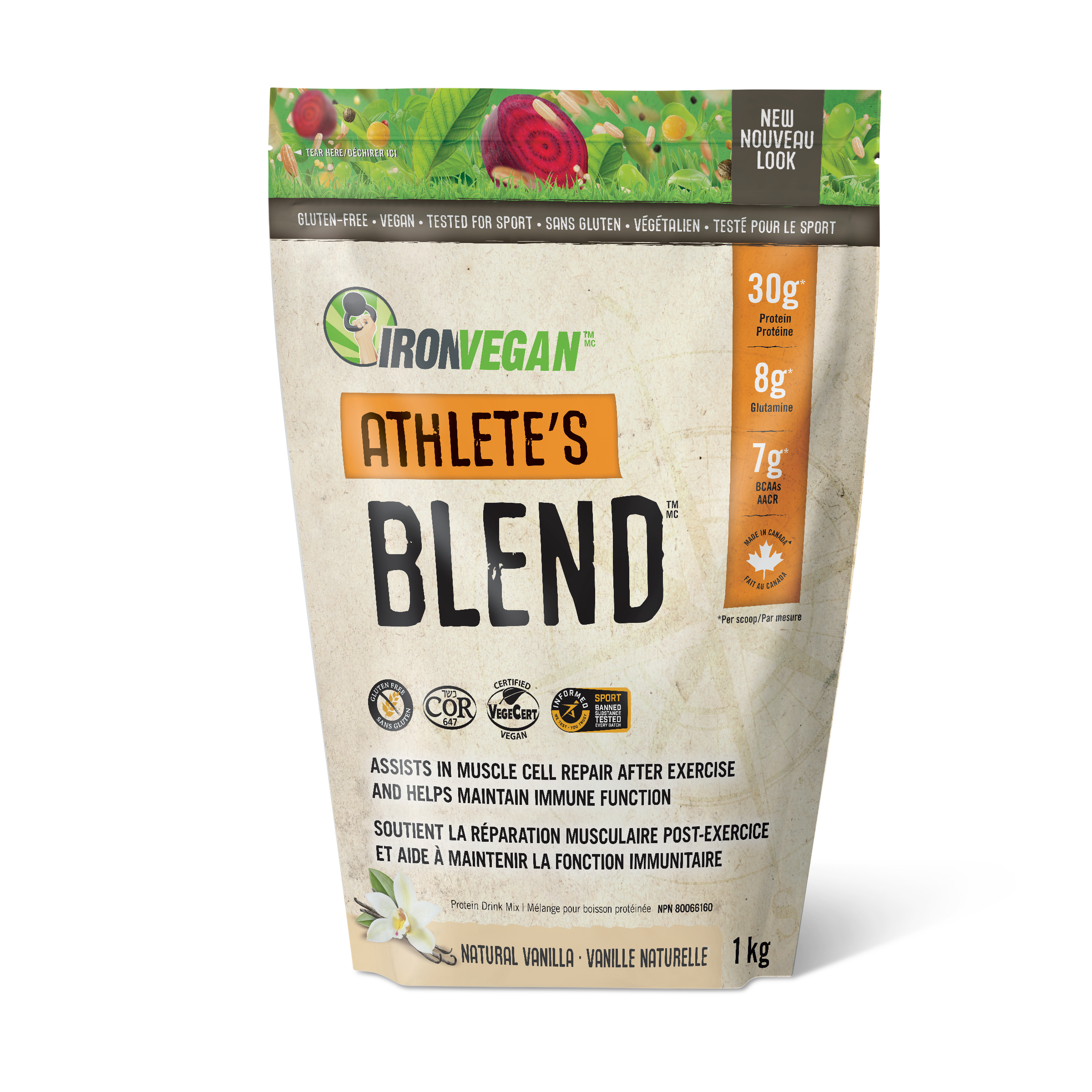 IV9012_Athletes_Blend_Vanilla_1 kg_Bag