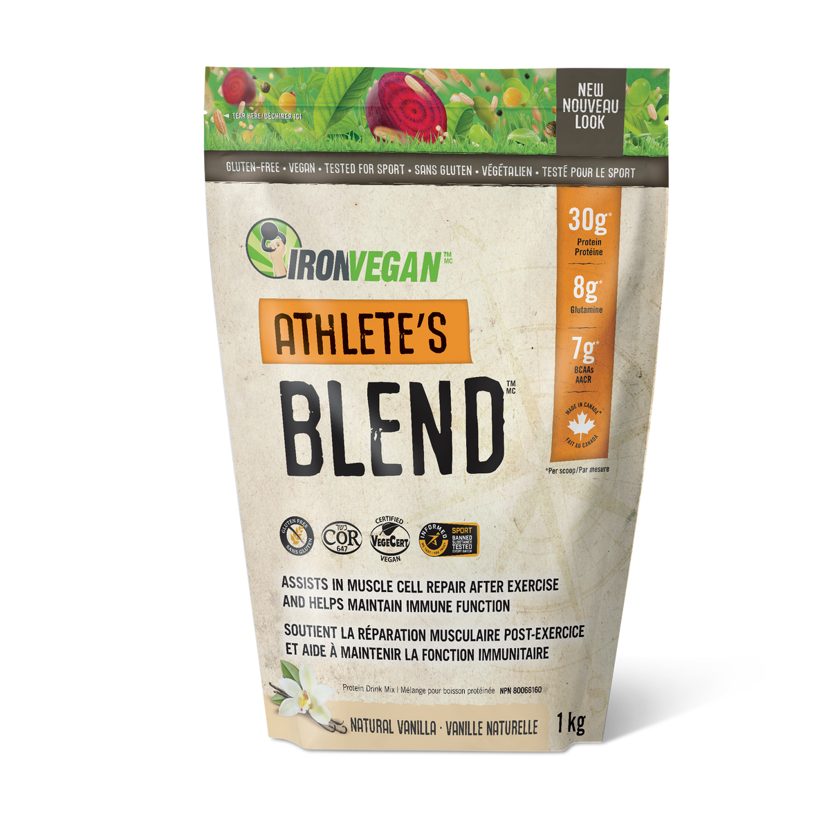 IV9012_Athletes_Blend_Vanilla_1 kg_Bag